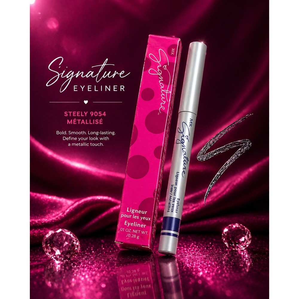 Mary Kay Signature Eyeliner Steely 9054 Metallic Grey Retractable Pencil New